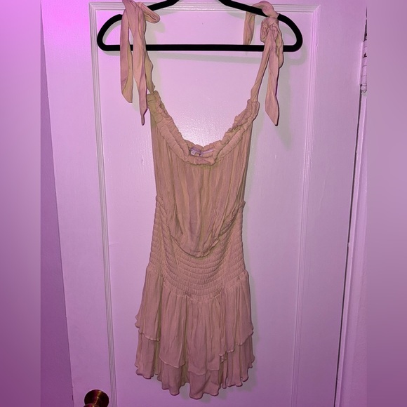 Smocked Tie Off The Shoulder Romper - Picture 3 of 3